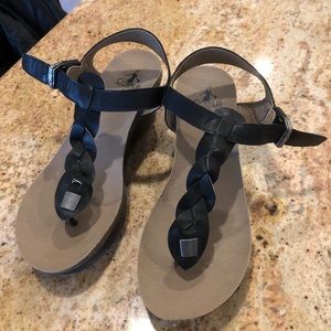 Corkys sandals black